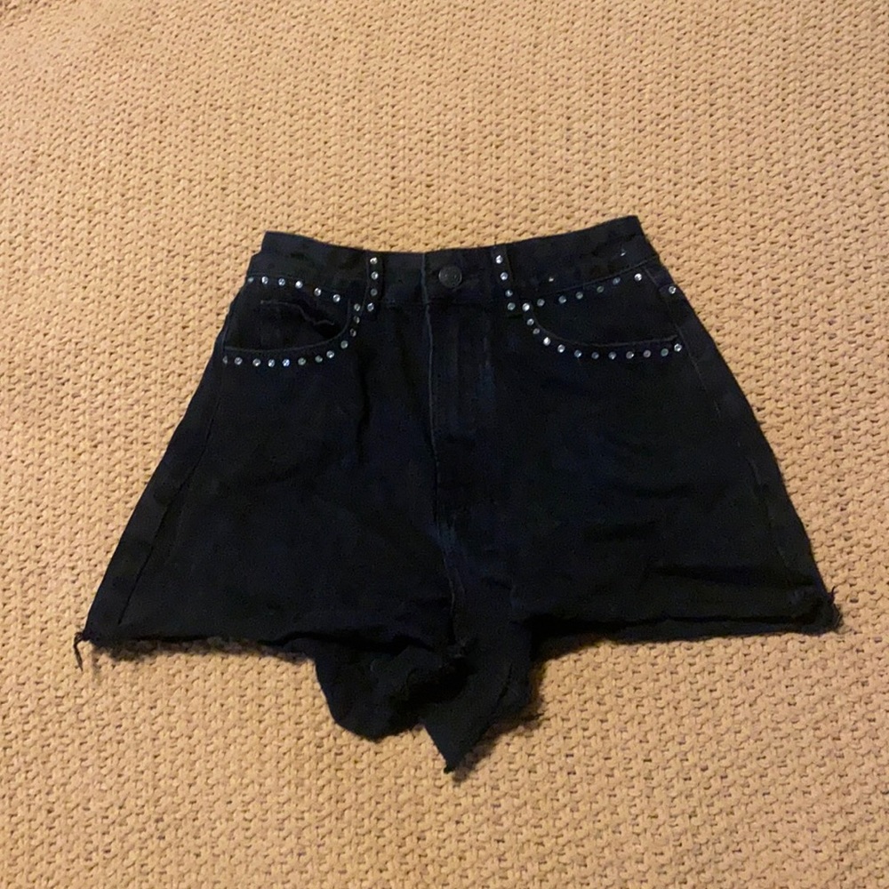Black shorts w/ rhinestones